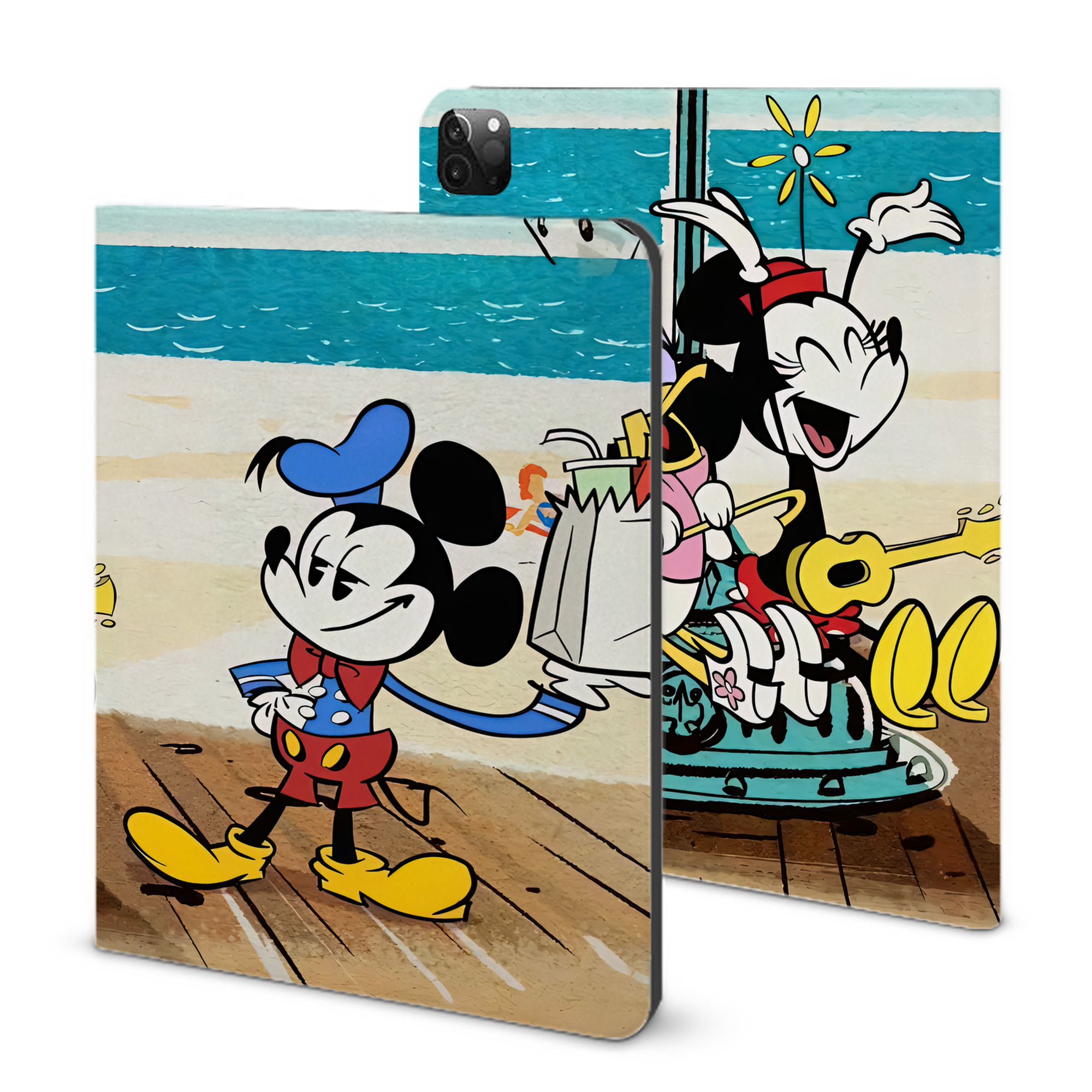 （画像用） ミッキーマウス Mickey Mouse IPadケース ペンホルダー付き ブックスタイルデザイン